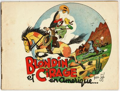 une vieille bande dessinée représentant un cow-boy à cheval