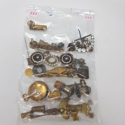 a bag of assorted items sitting on a table