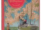un vieux livre avec l'image d'un bateau sur la couverture
