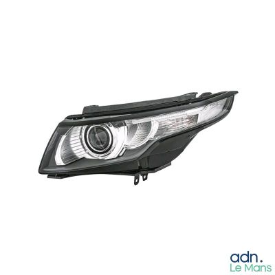 a close up of a headlight of a car on a white background