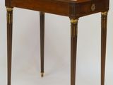 an image of a small table with a marble top and legs