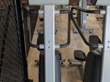 an image of a gym equipment set up in a room
