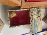 a small box with a picture on it sitting on a counter