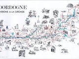 une carte de la région de la Dordogne en France