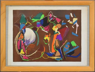 André LANSKOY (1902-1976) - Sans titre, composition abstrait…