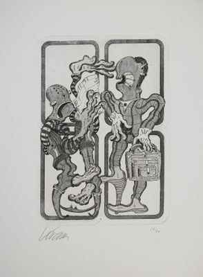 une image d'un dessin en noir et blanc d'un homme et d'une femme