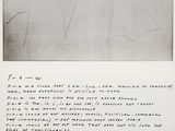 une photo en noir et blanc d'une feuille de papier sur laquelle figure un dessin