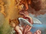 an image of a painting of angels and angels in the sky