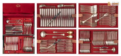 Importante partie de ménagère en argent 1er titre (950°/°°) … - Photo 1