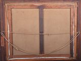 a picture of a wooden frame with a rope on it