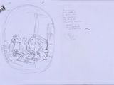 sketches of a drawing of a man and a woman sitting on a couch