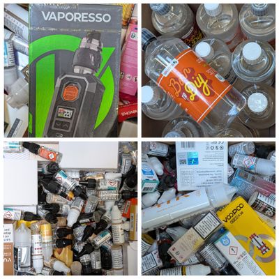 de nombreuses photos différentes représentant toute une gamme de bouteilles et de récipients