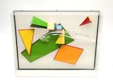 a picture of a picture of a colorful object in a glass case