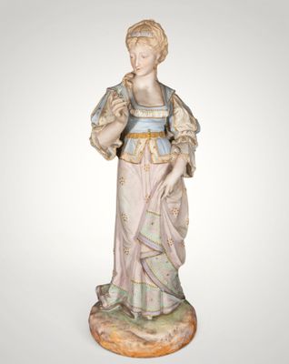 an image of a statue of a woman in a dress