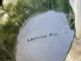 a close up of a cabbage with a label on it