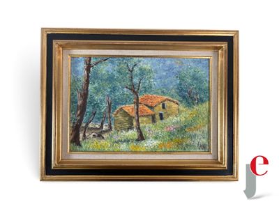 une image représentant un tableau d'une maison dans les bois