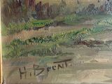 a picture of a painting of a horse in a field
