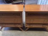 pair of mid century style nightstands