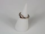 sterling silver ring with garnett stone