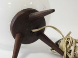 a lamp that is on top of a table