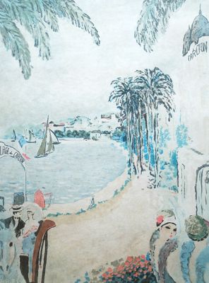 Ramon DILLEY (né en 1932), "Le Carlton", lithographie couleu…