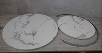 Lot de 2 tables basses rondes gigognes, couleur blanc marbré… (photo 3)