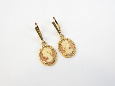 Boucles D'oreilles Anciennes En Or 18K Avec Perle De Culture 4mm - Années 1950/60 - Poinçon Aigle