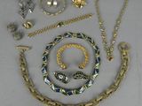 plusieurs bijoux, dont un collier, un bracelet et une bague