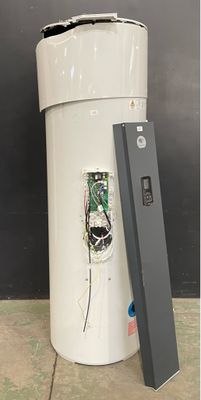 an image of a white trash can with a remote control