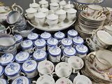many different types of china and china on the table