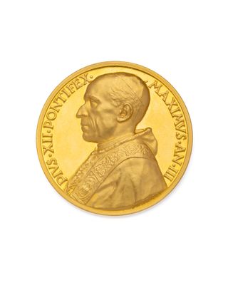 pièce d'or sur laquelle figure le portrait d'un homme
