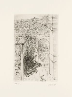 an image of a drawing of a woman sitting on a window sill
