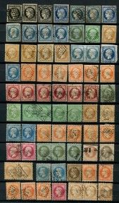 un ensemble de timbres présentant différentes couleurs et différents motifs