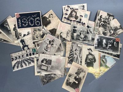 many old black and white photographs of people and children