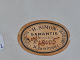 a picture of a close up of a label on a plate