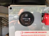 a close up of a gas meter on the back of a vehicle