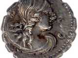 une pièce de monnaie en argent portant un visage de femme