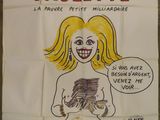 french movie poster for the film paulette, with a drawing of a woman holding money