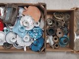 a box full of assorted items sitting on the floor