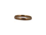 a close up of a gold ring on a white background