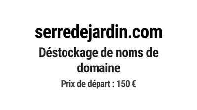 Nom de domaine serredejardin.com.