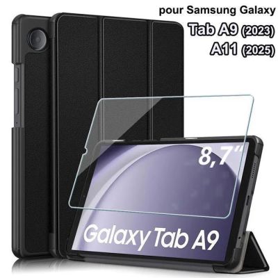 the samsung tab a9 tablet case is shown with a clear screen