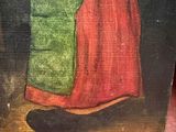 an old painting of a woman holding a baby in her arms