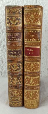 BERGIER : Examen du Matérialisme ou réfutation du Système de…