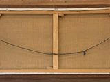 an image of a picture of a wooden frame with a string attached to it