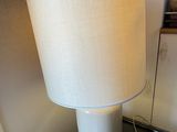 a lamp that is on top of a small table