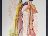 un tableau représentant deux femmes vêtues de tenues colorées