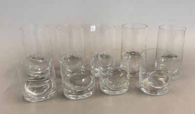 ROSENTHAL Editeur Suite de 4 verres à liqueur et 5 verres à …