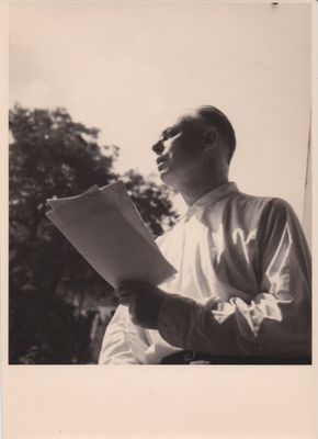 Photographe inconnu Jean Renoir sur le tournage du film Mada…