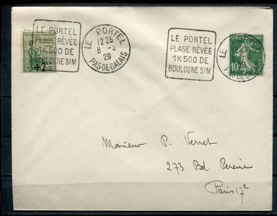 an old postcard with a picture of a man and a woman on it
